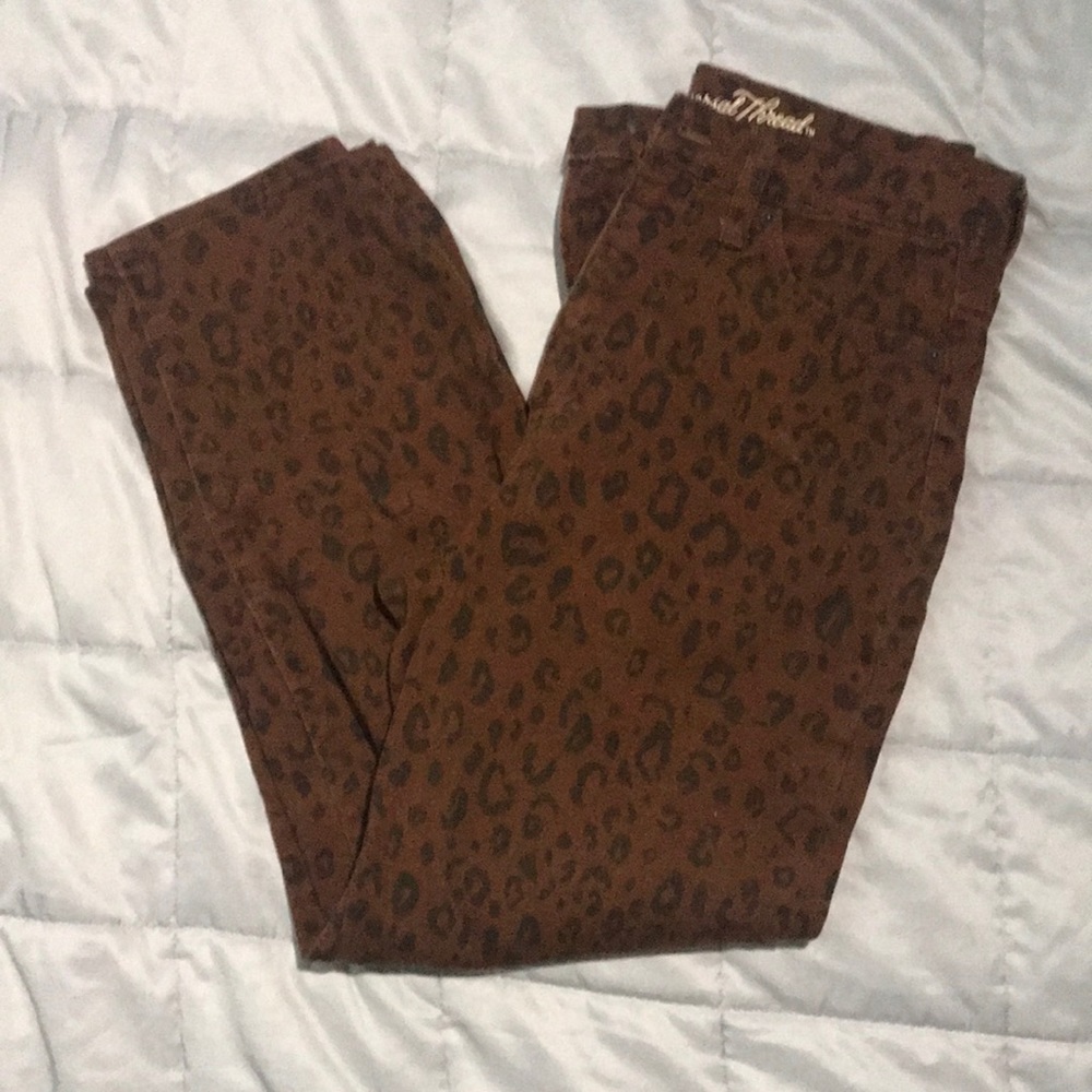 Universal Thread Leopard Print Vintage Straight Jeans
